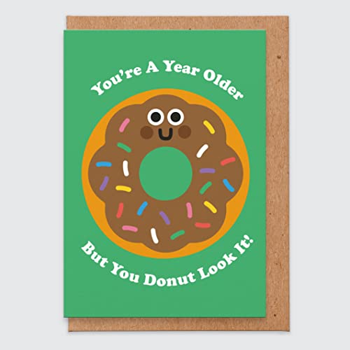 Geburtstagskarte Frau lustig - Sie sind ein Jahr älter, aber Sie Donut aussehen - Geburtstagskarte für sie - Donut - Feinschmecker-Geschenke - Mama - Schwester - Freund - Mama-Karte von Tochter von STUDIO BOKETTO