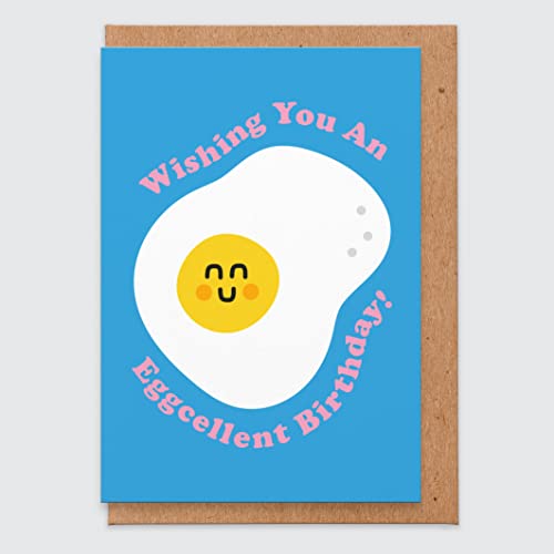 Geburtstagskarte für Freundin – Have an Eggsellent Birthday – Feinschmecker-Geschenke – Pun Geburtstagskarte – Hipster Geburtstagskarte – Freundin – Ehefrau – Tochter – für sie – lustig von STUDIO BOKETTO