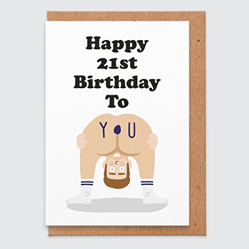 Geburtstagskarte für Männer zum 21. Geburtstag – lustige Geburtstagskarte für ihn – unhöfliche Geburtstagskarte zum 21. Geburtstag von STUDIO BOKETTO