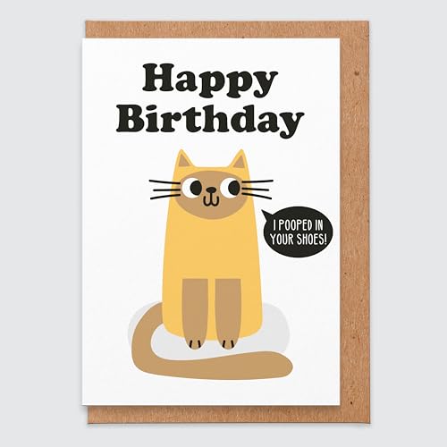 Geburtstagskarte mit lustigem Katzenmotiv, Geburtstagskarte für Katzenliebhaber, Ehefrau, Freundin, für Sie, Mutter, Schwester, Verlobte, beste Freundin (in englischer Sprache) von STUDIO BOKETTO