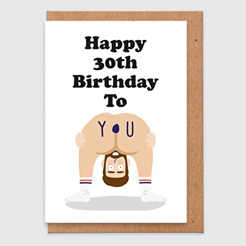 Geburtstagskarte zum 30. Geburtstag für Männer – für Ihn – Bruder – Happy Birthday LOL – unhöfliche Geburtstagskarte zum 30. Geburtstag – Witz von STUDIO BOKETTO