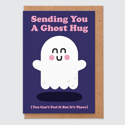 Get Well Soon Karte – Sending You A ghost Hug – Wohlfühl-Karte – psychische Gesundheitskarte – Wohlfühl-Geschenke – Gute Besserung bald Geschenke – für sie – für Freund – für ihn – Partner – Bae von STUDIO BOKETTO