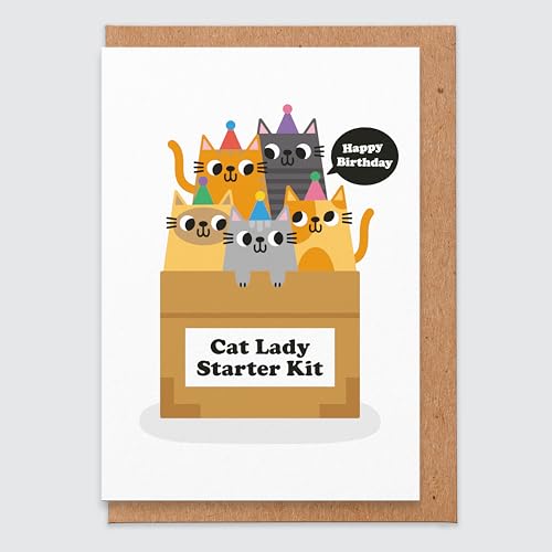 Katze Geburtstagskarte - lustige Katze Geburtstagskarte - Katze Karte - Geburtstagskarte Mama - für sie - Mädchen - Schwester - Freund - Katze Geschenke - Karte für Katzenliebhaber - Mama von STUDIO BOKETTO