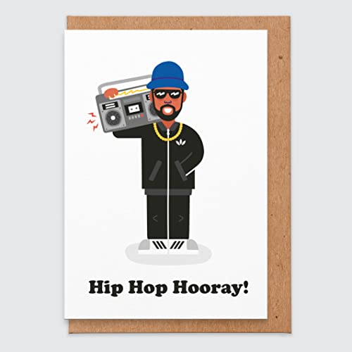 STUDIO BOKETTO Geburtstagskarte - Hip Hop Geburtstagskarte - Promi - lustig - Rap-Karten - Hip-Hop-Karte - Run DMC - Kanye West - Geburtstagskarte Freund - bester Freund - Musikkarten - für ihn von STUDIO BOKETTO