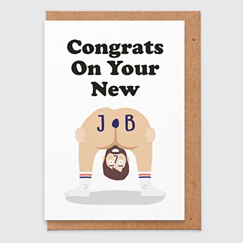 STUDIO BOKETTO Neue Job-Karte – neue Job-Karte für Frauen – sie – neue Job-Karte lustig – Humor – Congrats On Your New Job – neue Job-Karte Herzlichen Glückwunsch – unhöflich von STUDIO BOKETTO