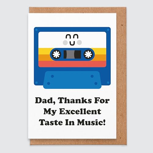 STUDIO BOKETTO Vatertagskarte vom Sohn - Vater Danke für meinen ausgezeichneten Musikgeschmack - Musikgeschenke - Vatertagsgeschenke - von der Tochter - lustig - Vater von STUDIO BOKETTO