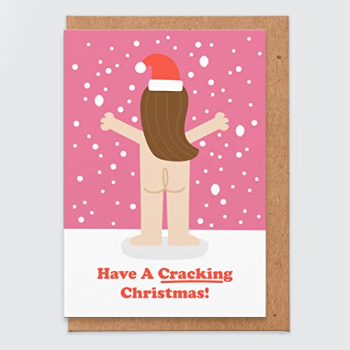 Weihnachtskarte für Freund – lustige Weihnachtskarte – unhöfliche Weihnachtskarte – nackt – nackt – Bum – Witzkarte – frech – Freche Weihnachtskarte – Have A Cracking Christmas – From Girlfriend von STUDIO BOKETTO
