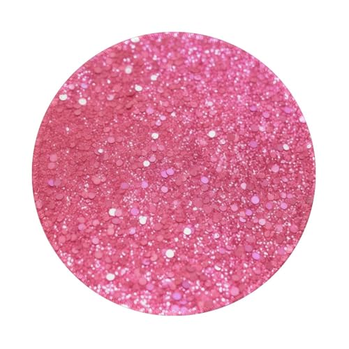 Glitzerndes rosa glitzerndes rundes Mauspad, 20,3 cm, wasserdicht, rutschfest, lustiges kleines Gaming-Mauspad mit Gummiunterseite und genähtem Rand, Schreibtisch-Dekor-Zubehör für Zuhause, Büro von STVYUKL