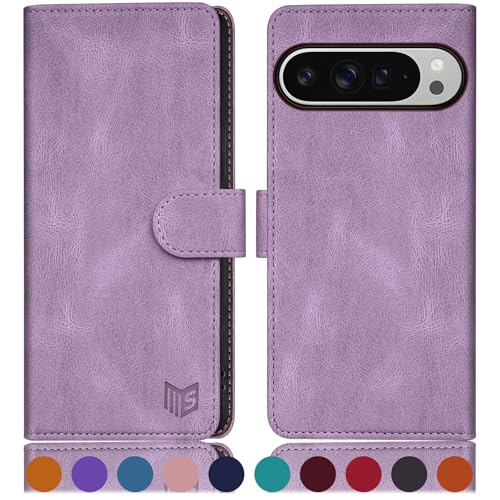 SUANPOT [RFID Schutz für Google Pixel 9 Pro XL 6.8" 5G Hülle PU Leder Handyhülle Lederhülle Klapphülle Kartenfach Flip Cover für Pixel 9 Pro XL Handy hülle Wallet Phone Case Flieder Lila SUANPOT [RFID Schutz für Google Pixel 9 Pro XL 6.8" 5G Hülle PU Leder Handyhülle Lederhülle Klapphülle Kartenfach Flip Cover für Pixel 9 Pro XL Handy hülle Wallet Phone Case Flieder Lila von SUANPOT