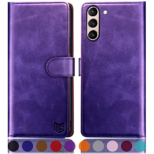 SUANPOT [RFID Schutz für Samsung Galaxy S21 5G Hülle PU Leder Handyhülle Lederhülle Klapphülle Kartenfach Flip Cover für Samsung S21 Handy hülle Leather Wallet Phone Case Violett SUANPOT [RFID Schutz für Samsung Galaxy S21 5G Hülle PU Leder Handyhülle Lederhülle Klapphülle Kartenfach Flip Cover für Samsung S21 Handy hülle Leather Wallet Phone Case Violett von SUANPOT