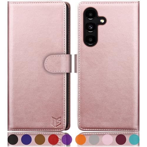 SUANPOT [RFID Schutz für Samsung Galaxy S24 5G Hülle PU Leder Handyhülle Lederhülle Klapphülle Kartenfach Flip Cover für Samsung S24 Handy hülle Leather Wallet Phone Case Roségold SUANPOT [RFID Schutz für Samsung Galaxy S24 5G Hülle PU Leder Handyhülle Lederhülle Klapphülle Kartenfach Flip Cover für Samsung S24 Handy hülle Leather Wallet Phone Case Roségold von SUANPOT