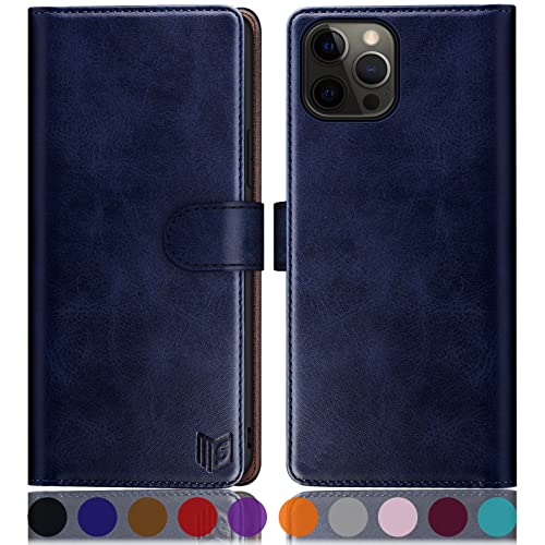 SUANPOT [RFID Schutz für iPhone 12/iPhone 12 Pro 6,1-Zoll Hülle PU Leder Handyhülle Lederhülle Klapphülle Kartenfach Flip Cover für Apple 12 Handy hülle Leather Wallet Phone Case Blau SUANPOT [RFID Schutz für iPhone 12/iPhone 12 Pro 6,1-Zoll Hülle PU Leder Handyhülle Lederhülle Klapphülle Kartenfach Flip Cover für Apple 12 Handy hülle Leather Wallet Phone Case Blau von SUANPOT
