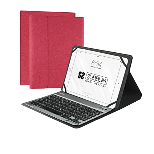 SUBBLIM Funda Con Teclado KEYTAB PRO Bluetooth 10,1" Red von SUBBLIM