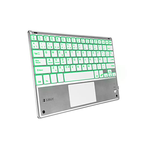 SUBBLIM TECLADO Bluetooth SMBT50 Con TOUCHPAD SMART BLACKLIT Silver BT 3.0 TECLAS ILUMINADAS BATERÍA 420MAH Compatible MULTIDISP, Silber SUBBLIM TECLADO Bluetooth SMBT50 Con TOUCHPAD SMART BLACKLIT Silver BT 3.0 TECLAS ILUMINADAS BATERÍA 420MAH Compatible MULTIDISP, Silber von SUBBLIM