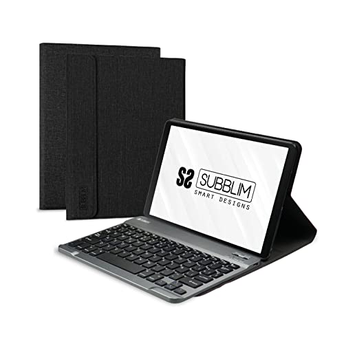 SUBBLIM Tablet-Schutzhülle für Samsung GT A8 10,5 Zoll X200/205, mit Bluetooth-Tastatur 5.2, spanische Tastatur, Magnetverschluss, Ladeanschluss, DREI Blickwinkel, Schwarz SUBBLIM Tablet-Schutzhülle für Samsung GT A8 10,5 Zoll X200/205, mit Bluetooth-Tastatur 5.2, spanische Tastatur, Magnetverschluss, Ladeanschluss, DREI Blickwinkel, Schwarz von SUBBLIM