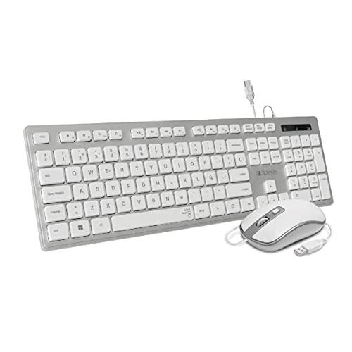 SUBBLIM Tastatur + Maus Wired Ergo Keys Silent Flat Silver SUBBLIM Tastatur + Maus Wired Ergo Keys Silent Flat Silver von SUBBLIM