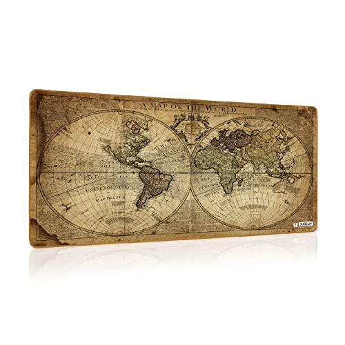 SUBBLIM XL Vintage World Mauspad, Stabilität, Haftung, Glatte Oberfläche, gleichmäßige Haltbarkeit, Dämpfung und Komfort SUBBLIM XL Vintage World Mauspad, Stabilität, Haftung, Glatte Oberfläche, gleichmäßige Haltbarkeit, Dämpfung und Komfort von SUBBLIM