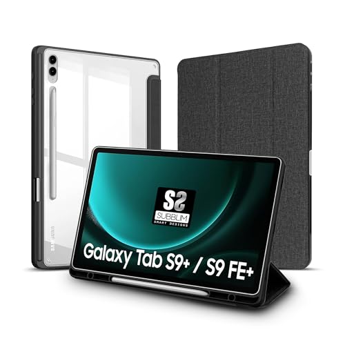 SUBBLIM Tablet-HÜLLE Samsung S9+-S9 FE+12,4" SCHWARZ von SUBBLIM
