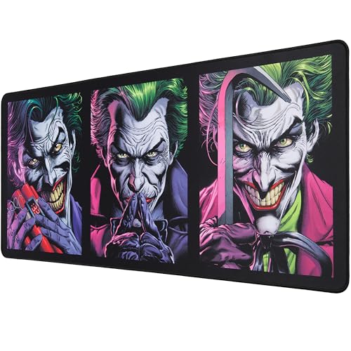 DC Comics Joker - XXL-Mauspad 90 mm x 40 mm - Geschenk Desktop-Gaming-Mauspad Joker offiziell lizenziert von SUBSONIC