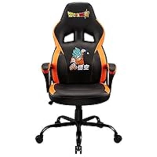 Subsonic Dragon Ball Z Gaming Stuhl oder Bürostuhl, DBZ Gamer Sessel für Jugendliche oder Erwachsene, bequemer Schaukelsitz, integrierte Kopfstütze und Armlehnen, ergonomisch geformte Rückenlehne Schwarz Subsonic Dragon Ball Z Gaming Stuhl oder Bürostuhl, DBZ Gamer Sessel für Jugendliche oder Erwachsene, bequemer Schaukelsitz, integrierte Kopfstütze und Armlehnen, ergonomisch geformte Rückenlehne Schwarz von SUBSONIC