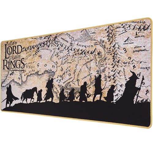 Lord of The Ring - rutschfeste XXL-Mausmatte 90 MMS x 40 MMS - Offizielle Lizenz. von SUBSONIC