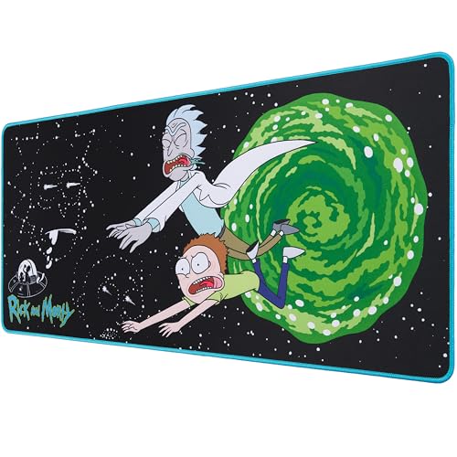 Subsonic Rick & Morty XXL Mauspad 90 mm x 40 mm Geschenk Offiziell lizenzierte Rick & Morty Gaming Schreibtischunterlage von SUBSONIC