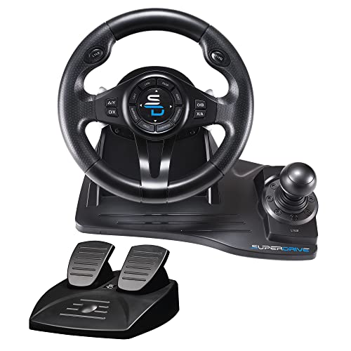 Subsonic Superdrive - GS550 Racing-Lenkrad mit Pedalen, Schaltwippen, Schalthebel und Vibration für Xbox Serie X/S, PS4, Xbox One, PC (programmierbar für alle Spiele) (Xbox Series X///) von SUBSONIC