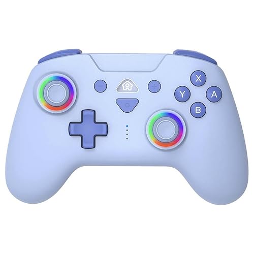 Subsonic – Wireless Controller für Switch und Switch Oled – Bluetooth drahtloser Controller mit LED, Vibration und 6-Achsen-Gyro - Blau Subsonic – Wireless Controller für Switch und Switch Oled – Bluetooth drahtloser Controller mit LED, Vibration und 6-Achsen-Gyro - Blau von SUBSONIC