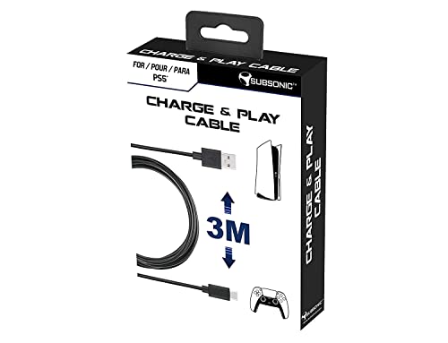 Subsonic - Zubehör - 3 Meter USB C XXL-Ladekabel für PS5-Controller - PlayStation 5 von SUBSONIC