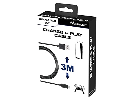 Subsonic - Zubehör - 3 Meter USB C XXL-Ladekabel für PS5-Controller - PlayStation 5 Subsonic - Zubehör - 3 Meter USB C XXL-Ladekabel für PS5-Controller - PlayStation 5 von SUBSONIC