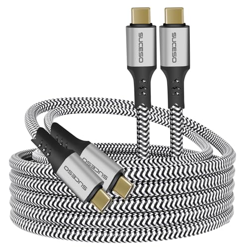 SUCESO USB C auf USB C Kabel 100W [2 Stück 1M+2M] 5A PD USB-C Ladekabel Schnellladekabel Typ-C Kabel Kompatibel mit iPhone 15 MacBook Pro/Air iPad Pro/Air Samsung S23 S22 Ultra Pixel 7 Steam Deck usw von SUCESO