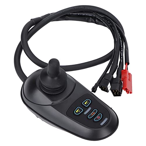 SUCIE 4P-Rollstuhl-Joystick-Controller, 4-Tasten-Joystick-Tastatur-Controller für Gebürstete Elektrische Rollstühle, Ersatz mit Bremshorn, 24-V-Gleichstrommotoren für Elektrorollstühle von SUCIE