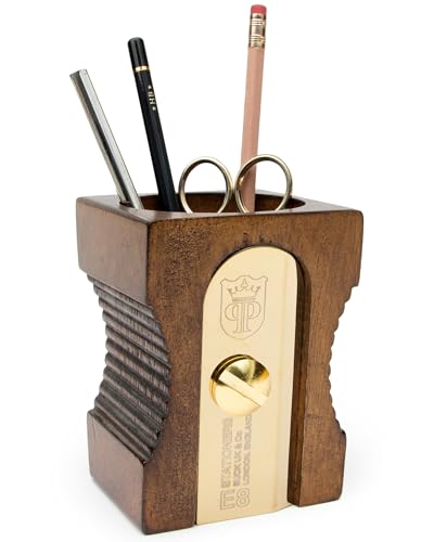 Suck UK Schreibtischköcher in der Form eines Bleistiftanspitzers eleganter und stabiler Stifteköcher aus Holz Schreibtisch-Organizer und Stifthalter Schreibtisch Aufbewahrung Doppel in Hell Suck UK Schreibtischköcher in der Form eines Bleistiftanspitzers eleganter und stabiler Stifteköcher aus Holz Schreibtisch-Organizer und Stifthalter Schreibtisch Aufbewahrung Doppel in Hell von SUCK UK
