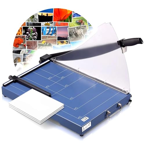 Manueller A4-Papierschneider, Hochleistungs-Papierschneider mit Guillotine, Schneidleistung bis zu 40 Blatt, Sicherheitsschutz, Schnittbreite 320 mm, for Scrapbooking, Bastelpapier und Fotos von SUCRFXJ
