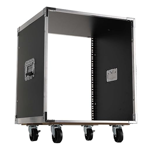SUDEG 12HE Mobiles Open Frame Serverrack,Netzwerk Rack,Netzwerk-Schrank mit 4 Rollen für Serverraum oder Büro,500×500×530mm von SUDEG