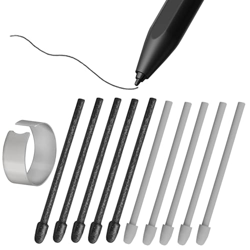 [10 Stück] Ersatzspitzen für Remarkable 1/2/Marker/Marker Plus & Boox Pen2 Pro/Boox Pen Plus/Boox Triangle Pen/BOOX Wacom Stylus, Boox Max/Note/Nova/Go/Tab Ultra&Mini Serie, Weiß+Felt von SUEEWE