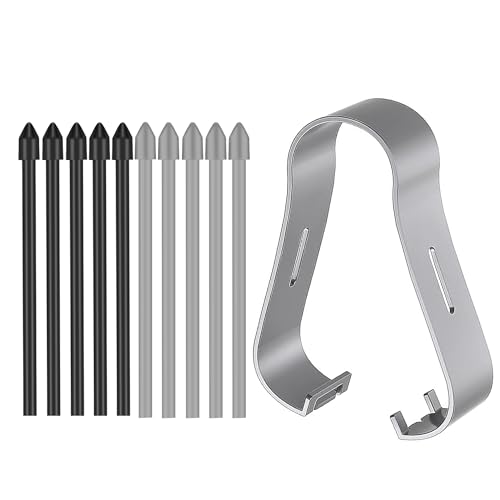[10 Stück] Ersatzspitzen für Samsung S Pen, Stift Stylus Spitze Kit für Galaxy Tab S6 Lite/S10 FE/S10 FE+ Plus/S10 Ultra/S10+ Plus/S9 FE+ Plus/S9+ Plus/S9 FE/S9/S9 Ultra/S8/S7 Tips Nibs, Schwarz+Grau von SUEEWE