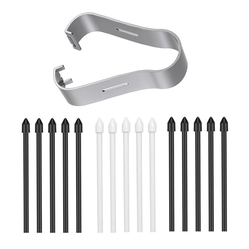 [15 Stück] Ersatzspitzen für Samsung S Pen, Stift Stylus Spitze Kit für Galaxy Tab S6 Lite/S10 FE/S10 FE+ Plus/S10 Ultra/S10+ Plus/S9 FE+ Plus/S9+ Plus/S9 FE/S9/S9 Ultra/S8/S7 Tips Nibs, Schwarz+Weiß von SUEEWE