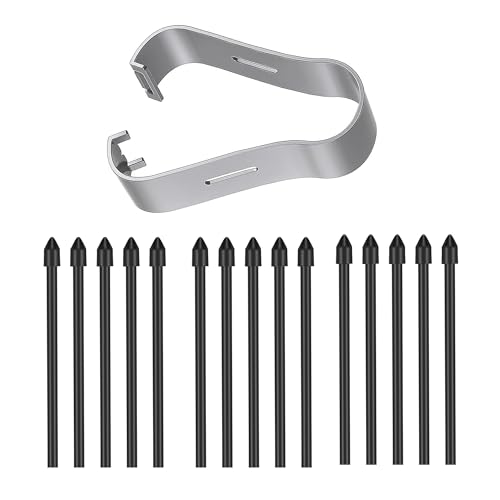 [15 Stück] Ersatzspitzen für Samsung S Pen, Stift Stylus Spitze Kit für Galaxy Tab S6 Lite/S10 FE/S10 FE+ Plus/S10 Ultra/S10+ Plus/S9 FE+ Plus/S9+ Plus/S9 FE/S9/S9 Ultra/S8/S7 Tips Nibs, Schwarz von SUEEWE