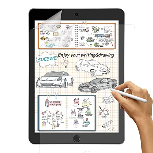 [2 Stück] Like Matte Papier Folie für 10,2" iPad 9./8./7. Generation (2021/2020/2019), [Blendfreiem] PET Papier Gefühl Displayschutzfolie zum Zeichnen, Schreiben, Skizzieren von SUEEWE