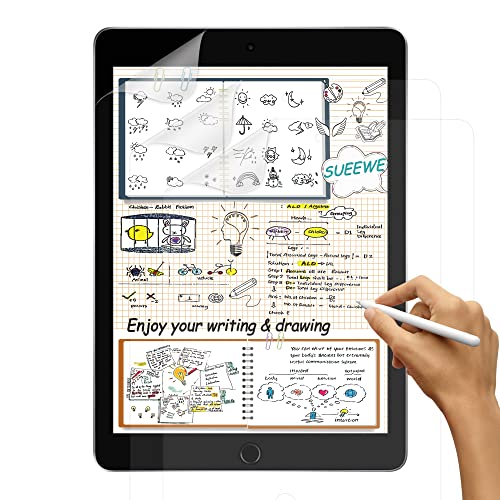 [3 Stück] Like Matte Papier Folie für 10,5" iPad Air 3 (2019) & iPad Pro 10,5 zoll (2017), [Blendfreiem] PET Papier Gefühl schutzfolie zum Zeichnen, Schreiben, Skizzieren von SUEEWE