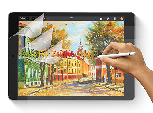 [3 Stück] Like Matte Papier Folie für iPad 9./8./7. Generation (10,2 zoll, 2021/2020/2019), [Blendfreiem] PET Papier Gefühl schutzfolie zum Zeichnen, Schreiben, Skizzieren von SUEEWE