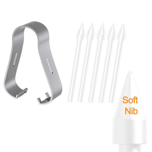 5 Stück Originale Flet Weich Ersatzspitzen für Samsung S Pen Galaxy Tab S8/S8+/S8 Plus/S8 Ultra, Original Dämpfungssensor, Weiß 5 Stück Originale Flet Weich Ersatzspitzen für Samsung S Pen Galaxy Tab S8/S8+/S8 Plus/S8 Ultra, Original Dämpfungssensor, Weiß von SUEEWE