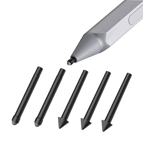 [5 Stück] Stift Spitzen Kompatibel mit Surface Pen, 2H+HB Originale Stift Ersatzspitze Kit für Microsoft Surface Pro 2017 Pen (Modell 1776) & Surface Pro 4 Pen, Schwarz von SUEEWE