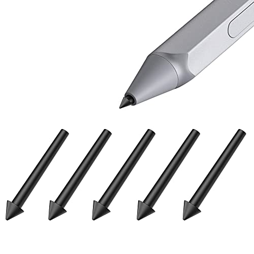 [5 Stück] Stift Spitzen Kompatibel mit Surface Pen, 2H Originale Stift Ersatzspitze Kit für Microsoft Surface Pro 2017 (Modell 1776) & Surface Pro 4 Pen, Schwarz von SUEEWE