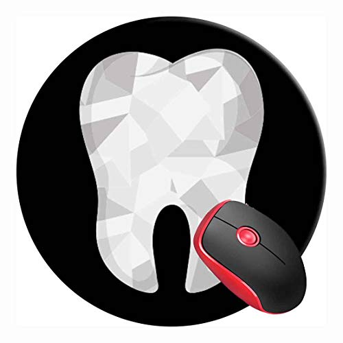 Mousepad Zahn Zahnarzt Schwarz Rund Mousepad Rutschfeste Gummiunterseite Mousepad für Laptop und Computer Mousepad Zahn Zahnarzt Schwarz Rund Mousepad Rutschfeste Gummiunterseite Mousepad für Laptop und Computer von SUFPMP