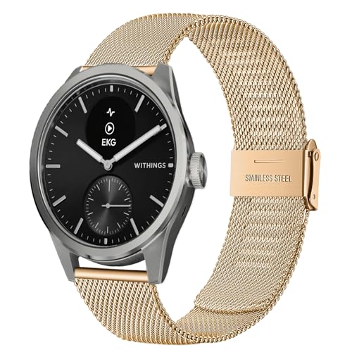 SUGARJAR 20MM Metall Armband Kompatibel mit Withings ScanWatch 2 42mm/ScanWatch Horizon/ScanWatch 42mm/Steel HR 40mm/Steel HR Sport SUGARJAR 20MM Metall Armband Kompatibel mit Withings ScanWatch 2 42mm/ScanWatch Horizon/ScanWatch 42mm/Steel HR 40mm/Steel HR Sport von SUGARJAR