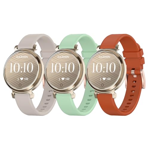 SUGARJAR Armband Kompatibel mit Garmin Lily 2/Lily 2 Active,14MM Sport Silikon Armband für Damen Herren von SUGARJAR