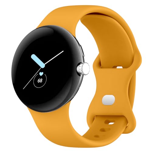 SUGARJAR Silikon Armband Kompatibel mit Google Pixel Watch 3 41mm/Pixel Watch 2/1,Weich Sport Ersatzarmband für Google Pixel Watch 3 41mm(2024)/2(2023)/1(2022) für Damen Herren von SUGARJAR