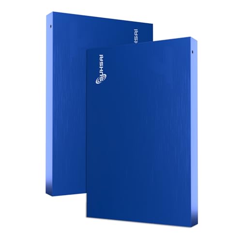 SUHSAI Tragbare Externe Festplatte USB 2.0 HDD Speicherlaufwerk 100 GB Ultra Slim Metalldesign Hochgeschwindigkeits-Datenübertragungsfestplatte Kompatibel mit PC, Mac, Windows, Desktop (Blau) von SUHSAI